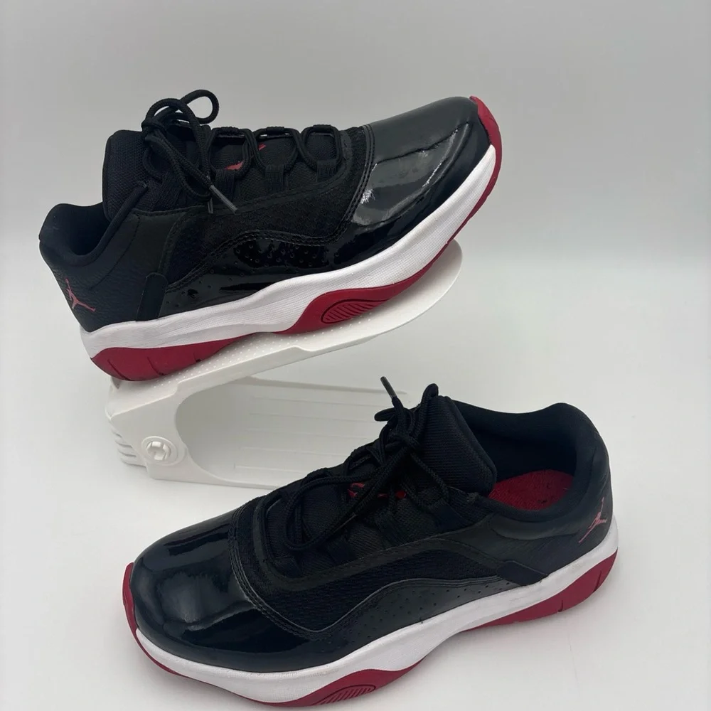Jordan Black and Red Athletic Shoes